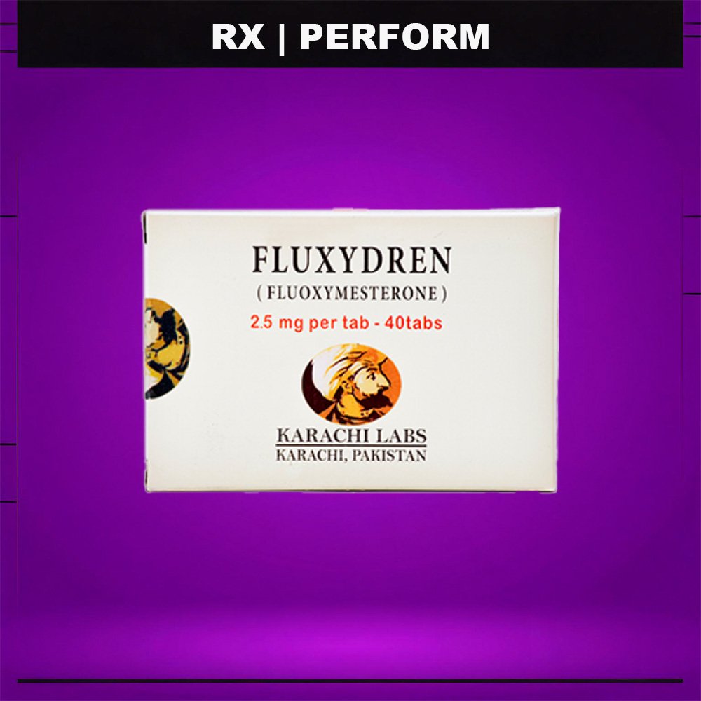 fluoxy Fluxydren (Fluoximesterona / Halotestin / Fluoxymesterone) – 2.5 mg – 40 Tabletas – Karachi Labs - Image 1
