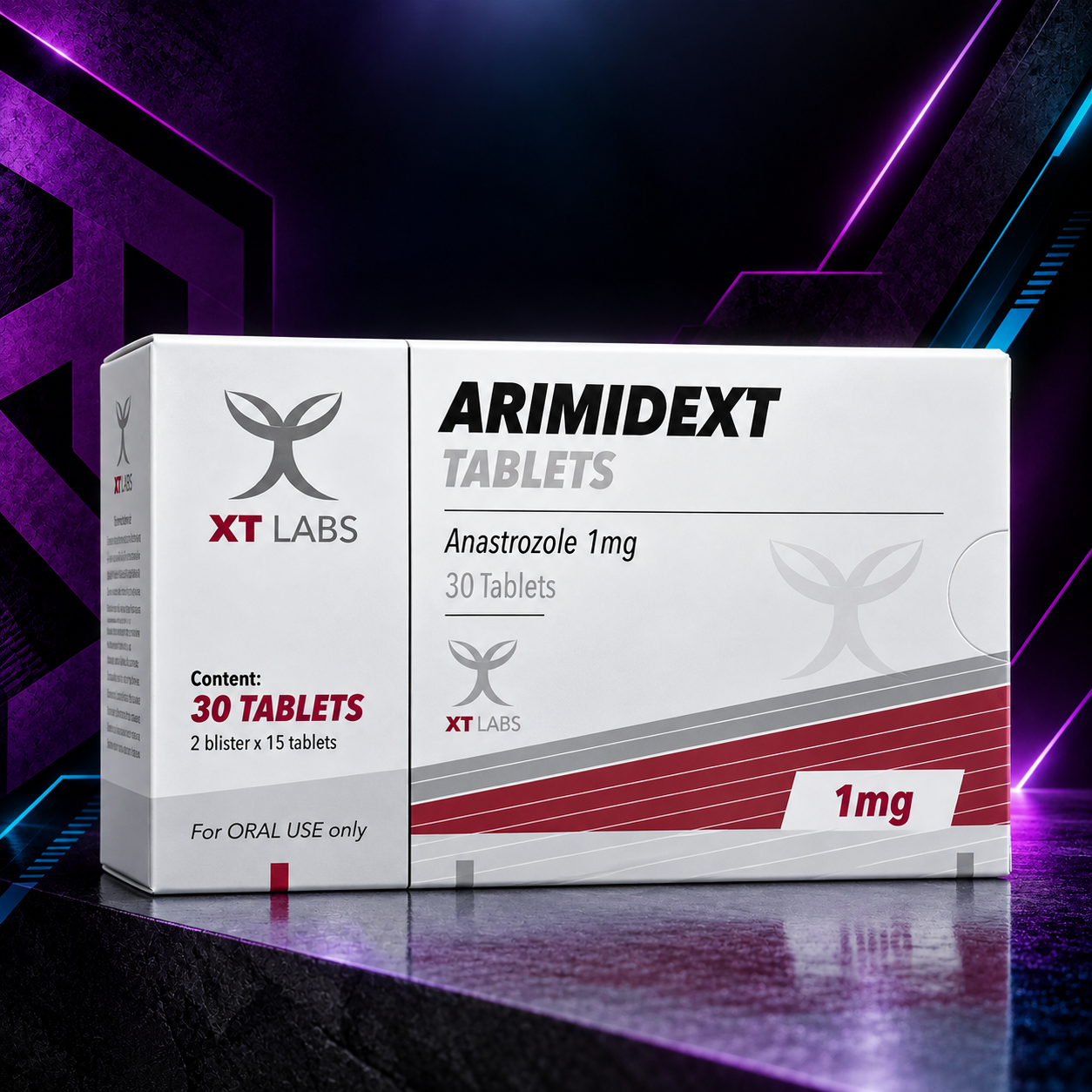 Arimidext 1 mg (Anastrozol / Arimidex / Inhibidor de Aromatasa - IA) – 30 Tabletas – XT Labs