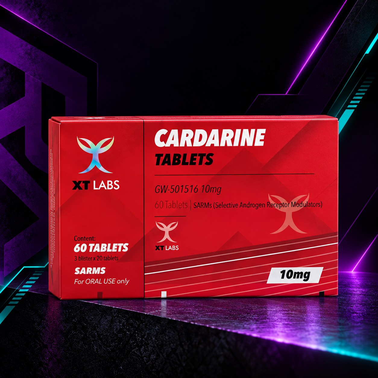 Cardarine 10 mg (GW-501516 / Endurobol / Agonista PPARδ / Resistencia y Pérdida de Grasa) – 60 Tabletas – XT Labs