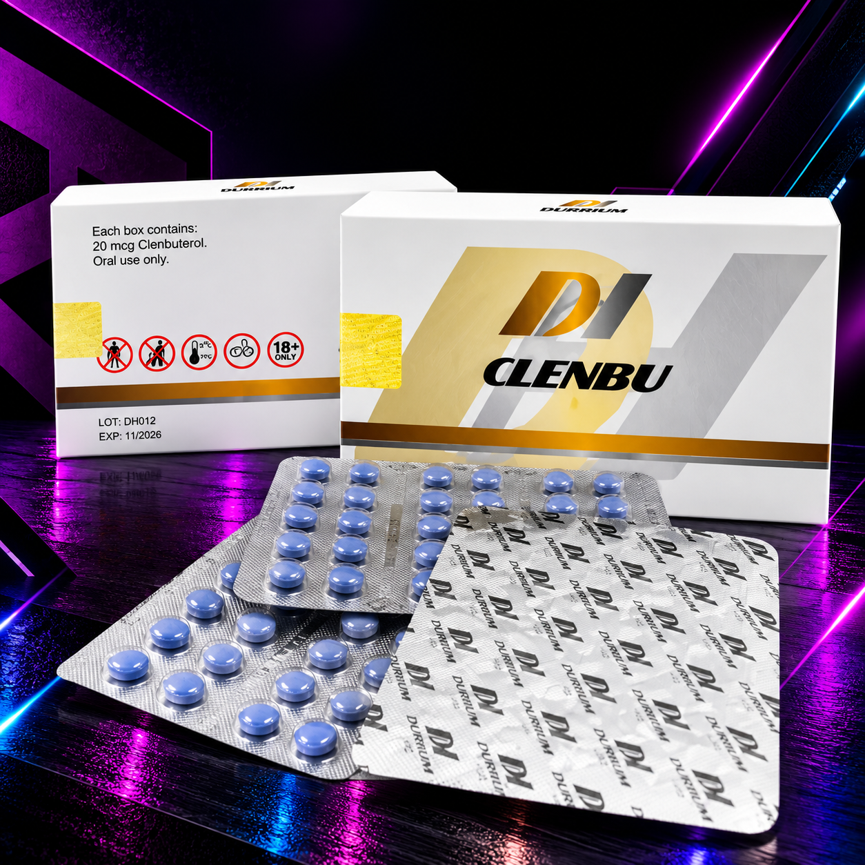Clenbuterol 25 mcg (Clenbu) 90 Tabletas – Durham Labs