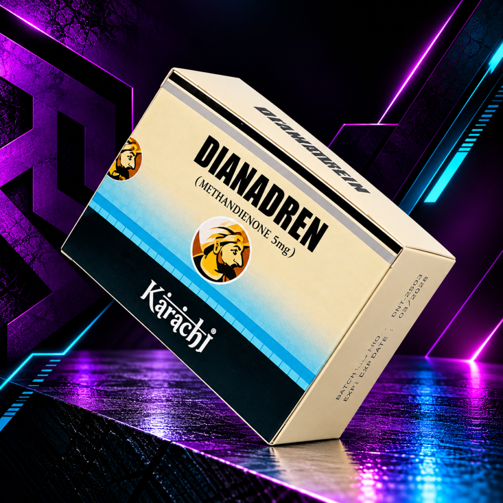 Dianadren (Metandienona / Dianabol / Methandienone) – 5 mg – 100 Tabletas – Karachi Labs