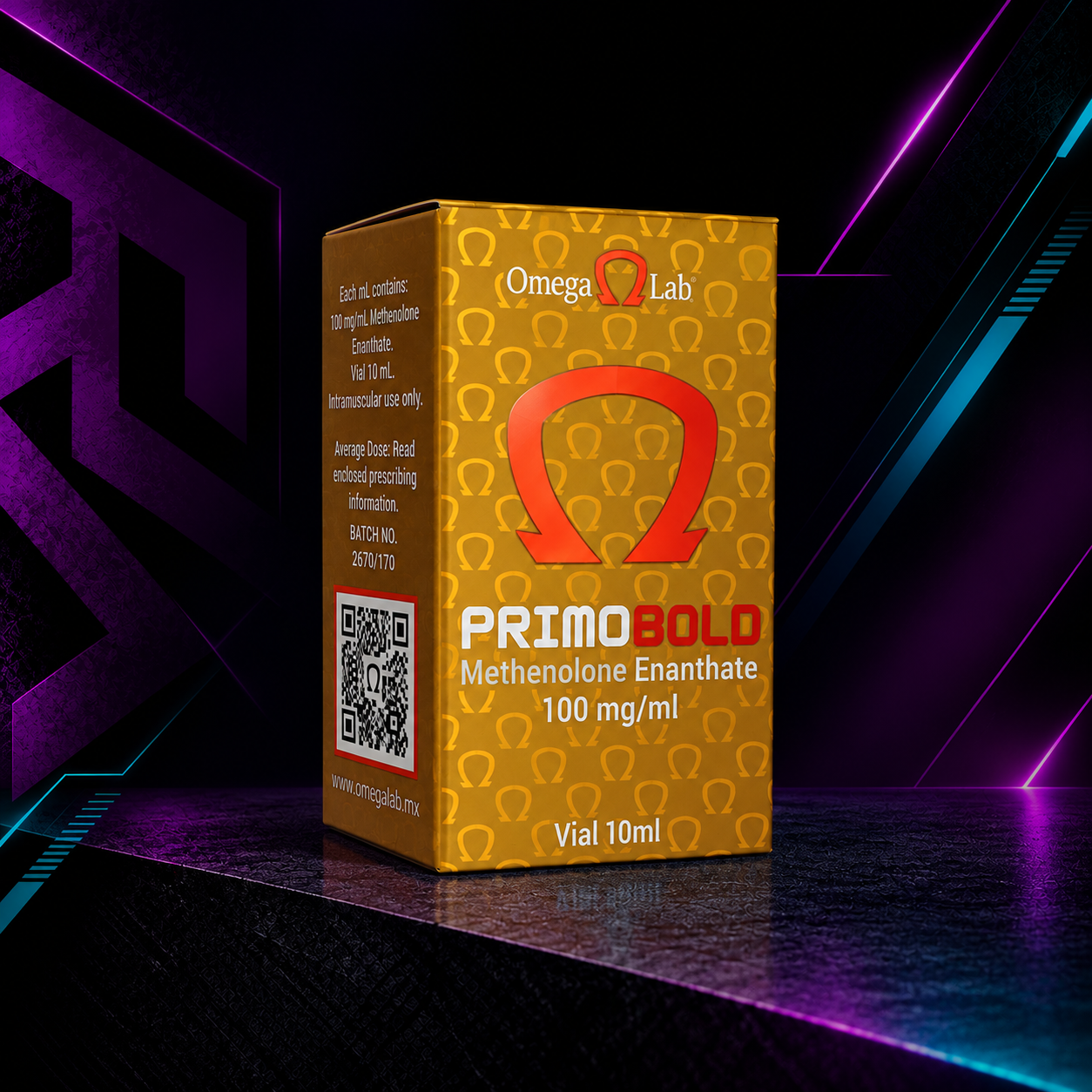 Primobold 100 mg/mL (Primobolan / Metenolona Enantato / Methenolone Enanthate) – Frasco 10 mL – Omega Labs
