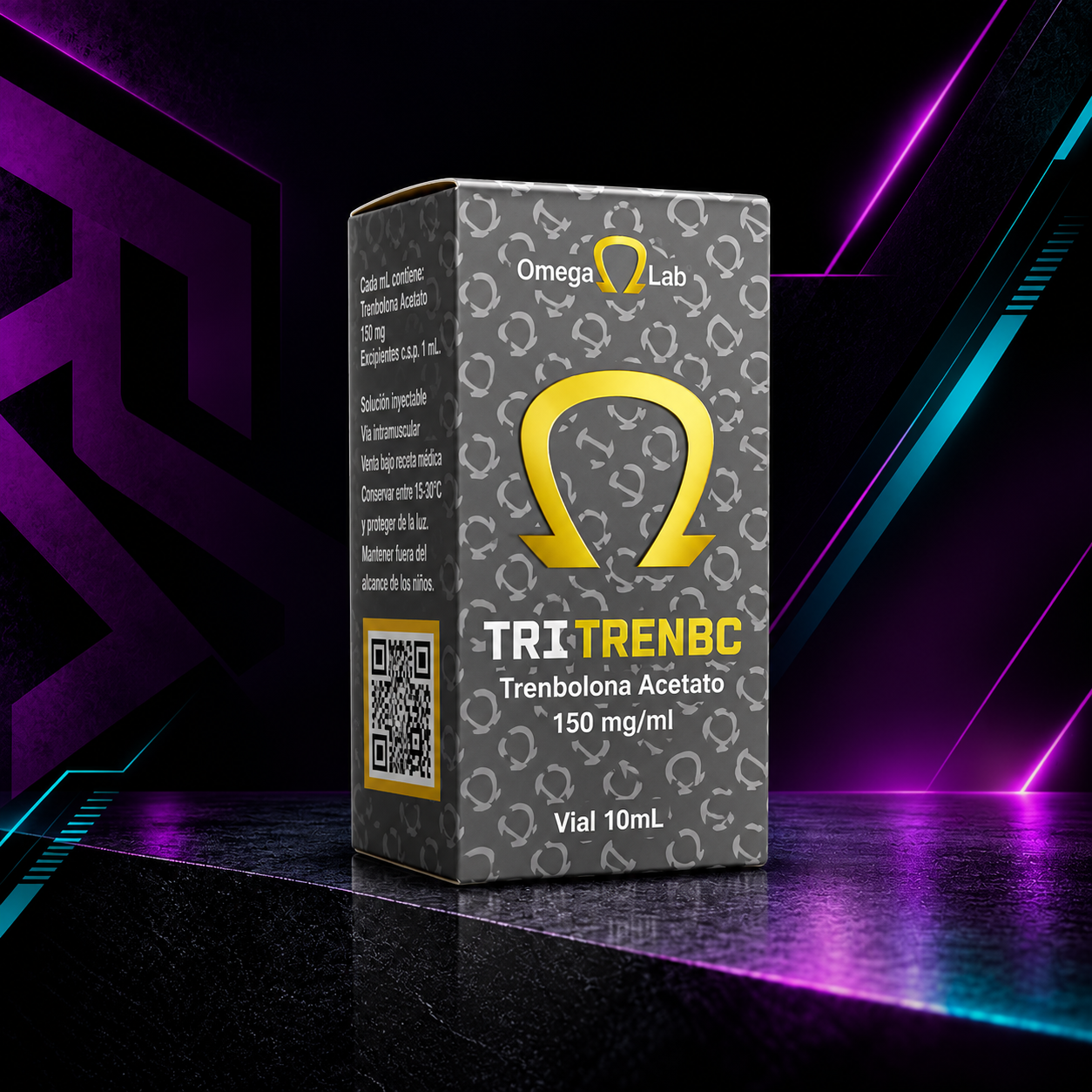Tritrenbo 150 mg/mL (Tri-Trembolona / Mezcla de 3 Ésteres de Trembolona / Tri-Tren) – Frasco 10 mL – Omega Labs