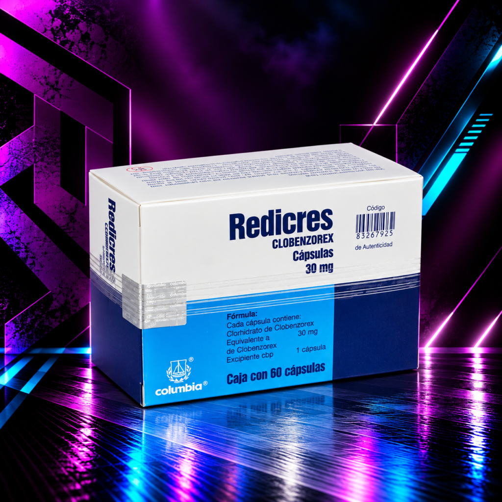 Redicres 30 mg (Clobenzorex Clorhidrato) – Caja con 60 Cápsulas – Laboratorios Columbia