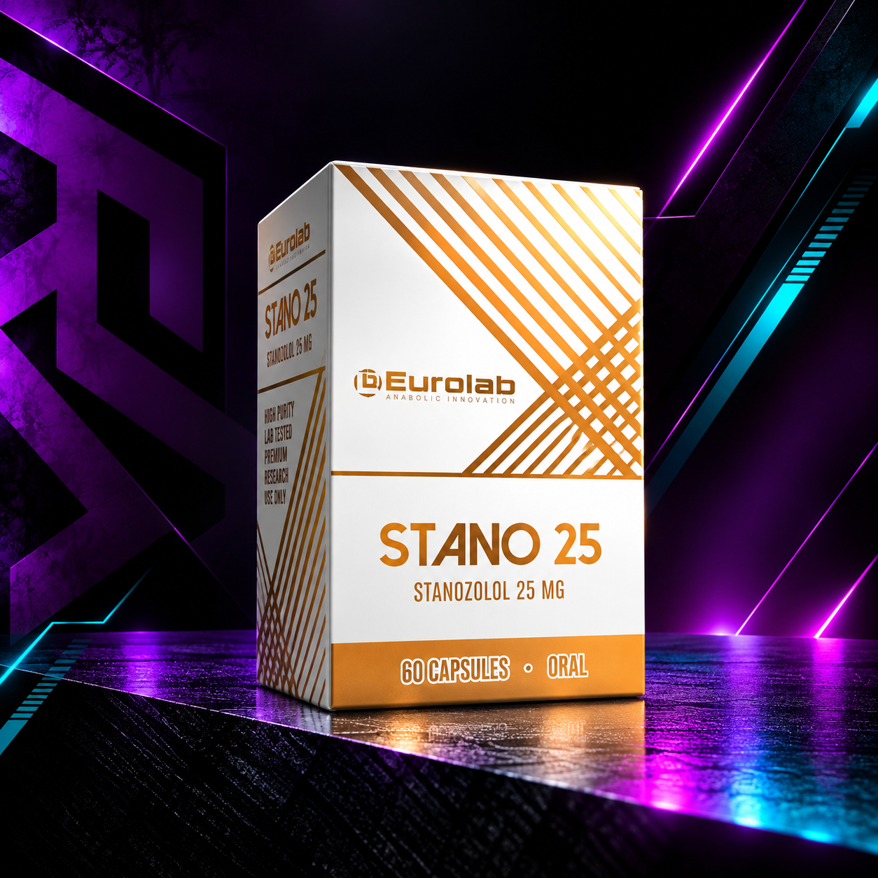 Stano 25 (Stanozolol / Winstrol Oral) – 25 mg – Frasco con Cápsulas/Tabletas – Eurolab