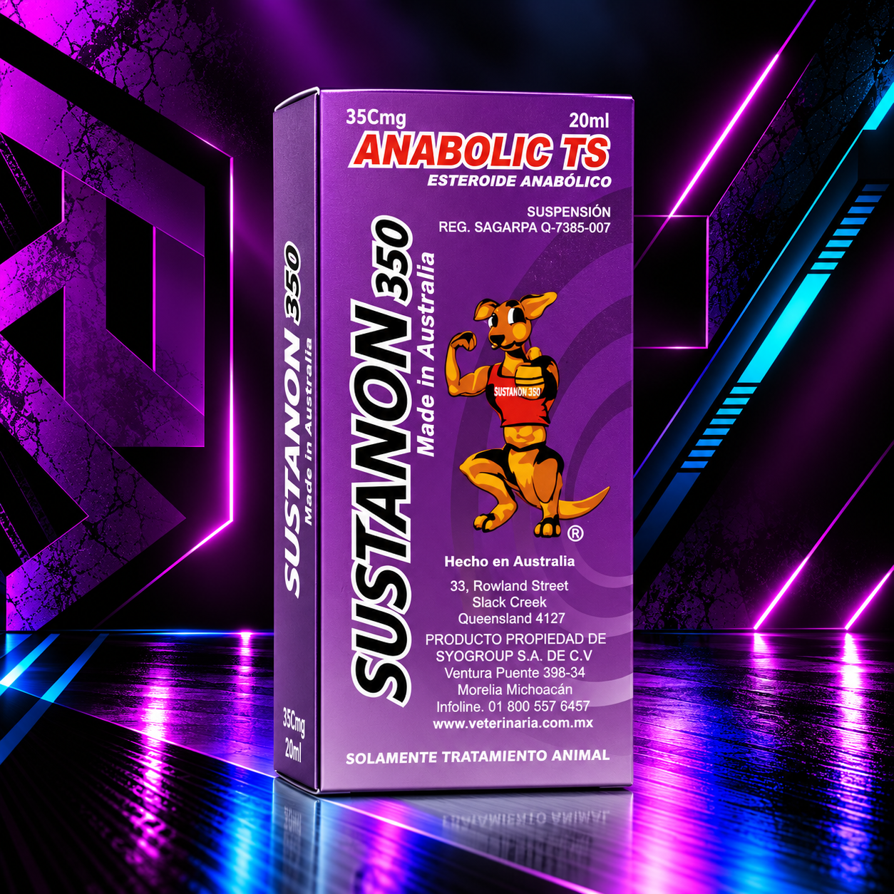 Sustanon 350 mg/mL (Sostenon / Mezcla Multiéster de Testosterona) – Frasco 20 mL – Canguro