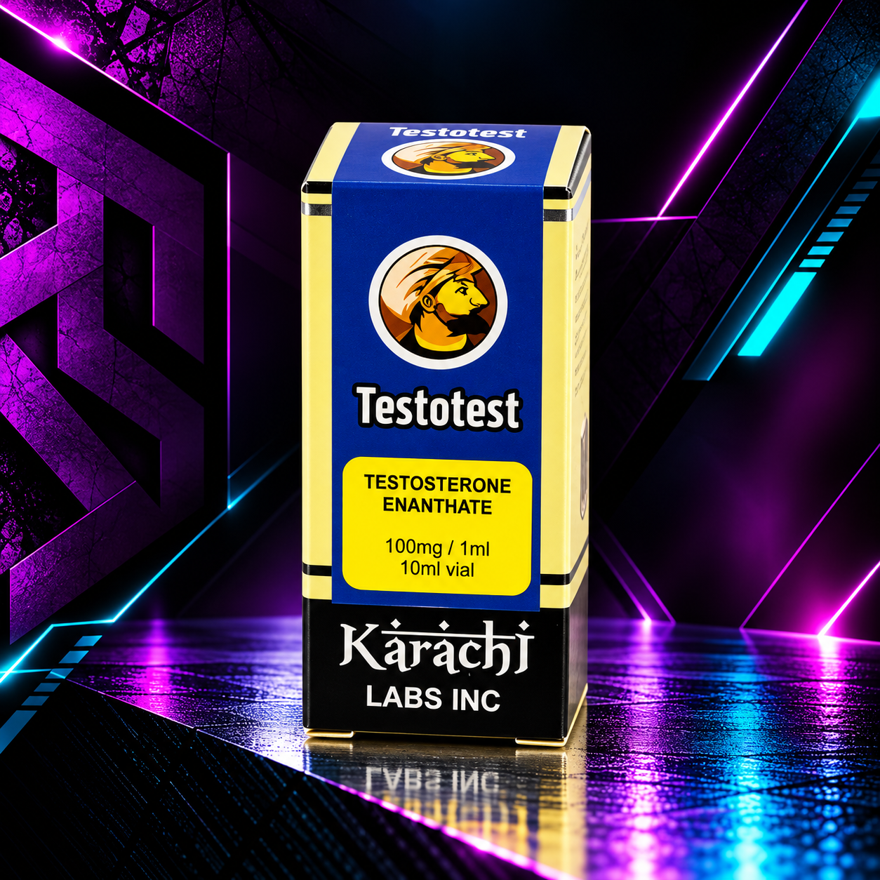 Testotest 100 mg/mL (Enantato de Testosterona / Testosterone Enanthate) – Frasco 10 mL – Karachi Labs