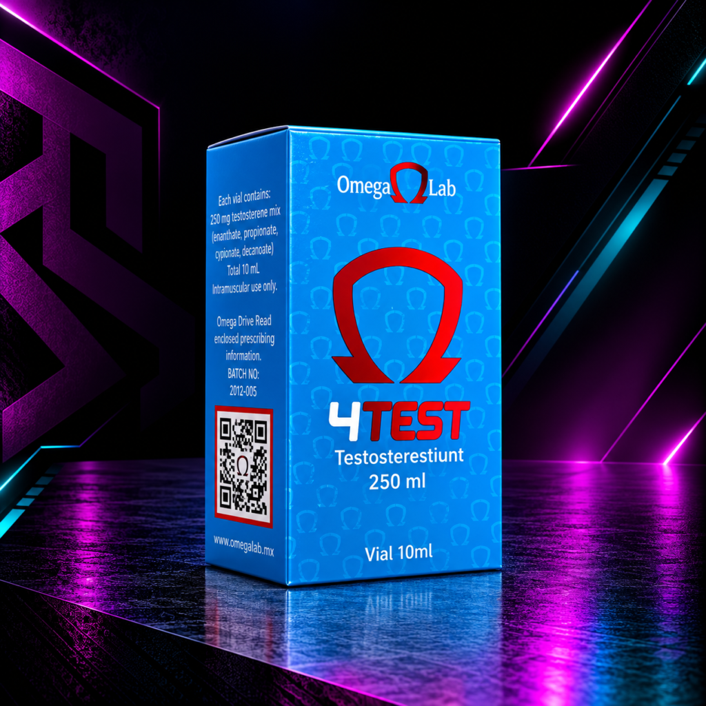 4Test 250 mg/mL (Sustanon / Sostenon / Mezcla de 4 Ésteres de Testosterona) – Frasco 10 mL – Omega Labs
