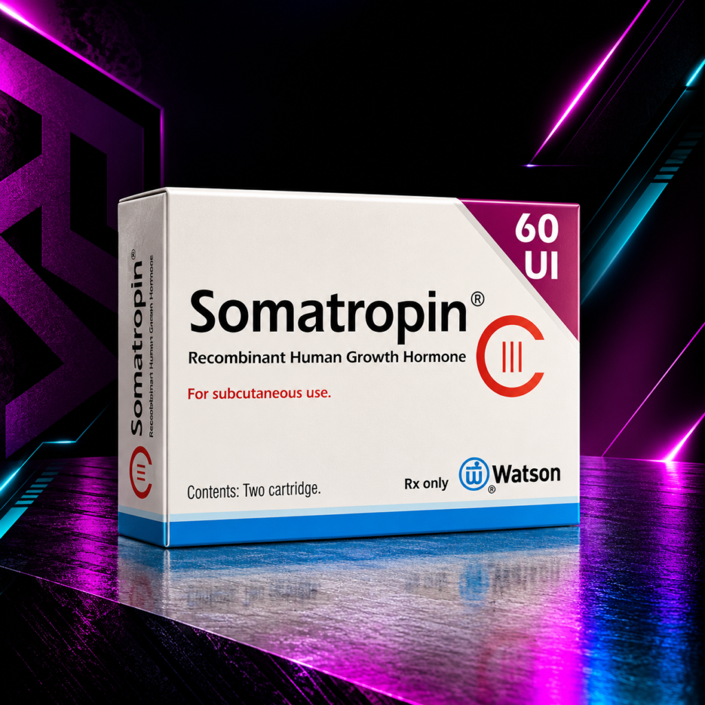 Somatropina 60 UI (Hormona de Crecimiento Humano Recombinante / r-hGH / HGH) – Kit Liofilizado con Diluyente – Watson Pharmaceuticals