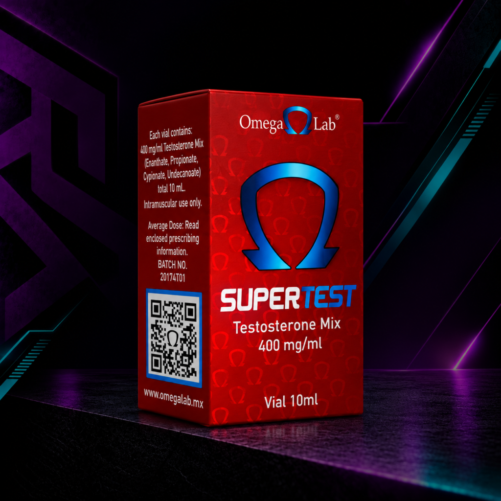 Super Test 400 mg/mL (Mezcla de Testosteronas de Alta Concentración / Testosterone Blend) – Frasco 10 mL – Omega Labs