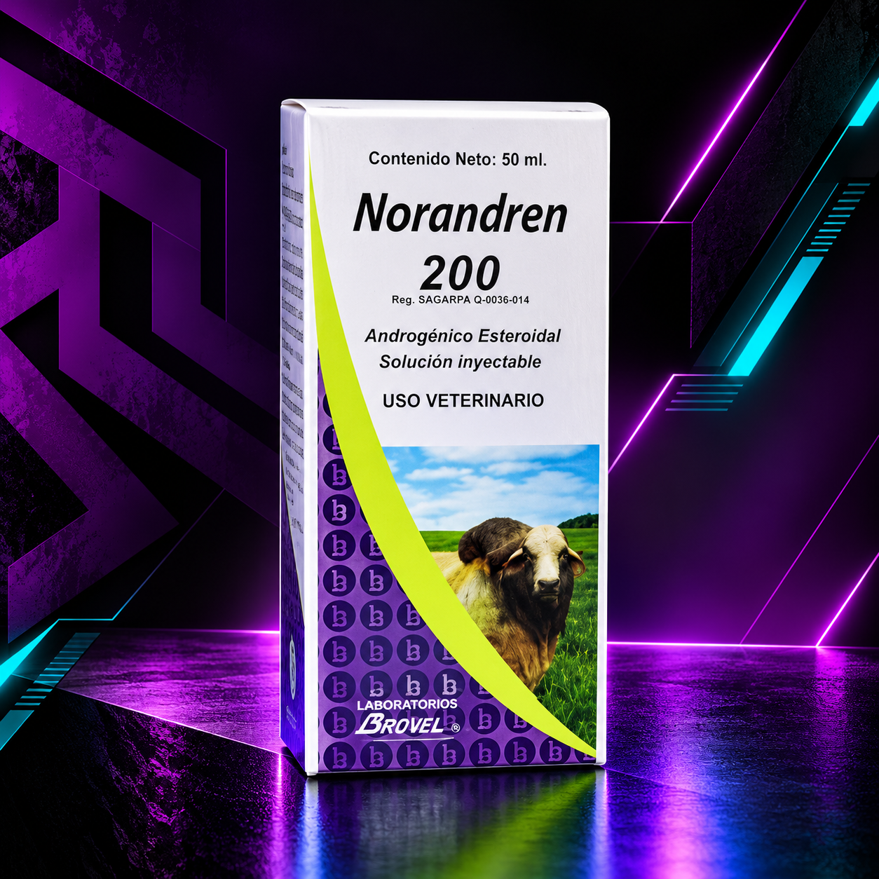 Noradren 200 (Decanoato de Nandrolona) 200 mg/mL – Frasco 50 mL – Brovel