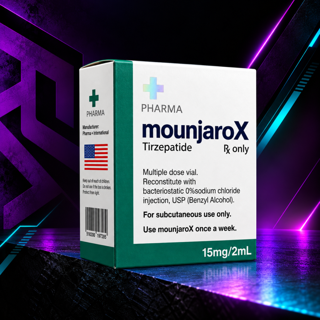 MounjaroX 15 mg / 2 mL (Tirzepatida / Tirzepatide / Doble Agonista GLP-1 + GIP / Control de Apetito y Pérdida de Grasa) – Kit Vial Liofilizado con Diluyente – Pharma Plus