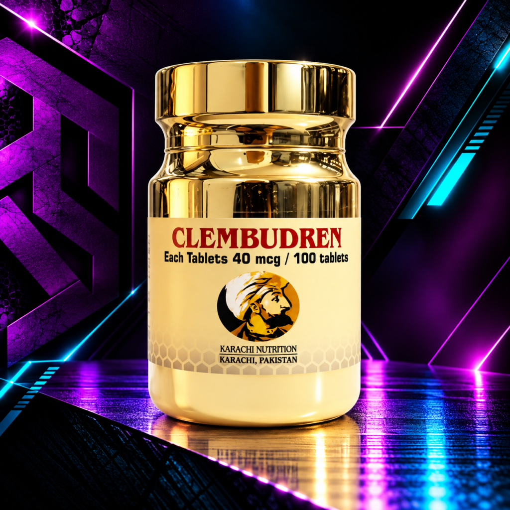 Clembudren (Clorhidrato de Clembuterol / Clenbuterol) – Frasco con Tabletas/Cápsulas – Karachi Labs