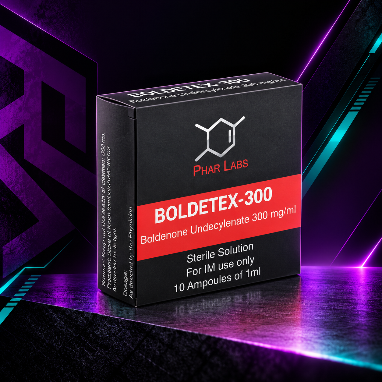 Boldetex 300 mg/mL (Boldenona Undecilenato / Equipoise / Boldenone) – Frasco 10 mL – Phar Labs Silver