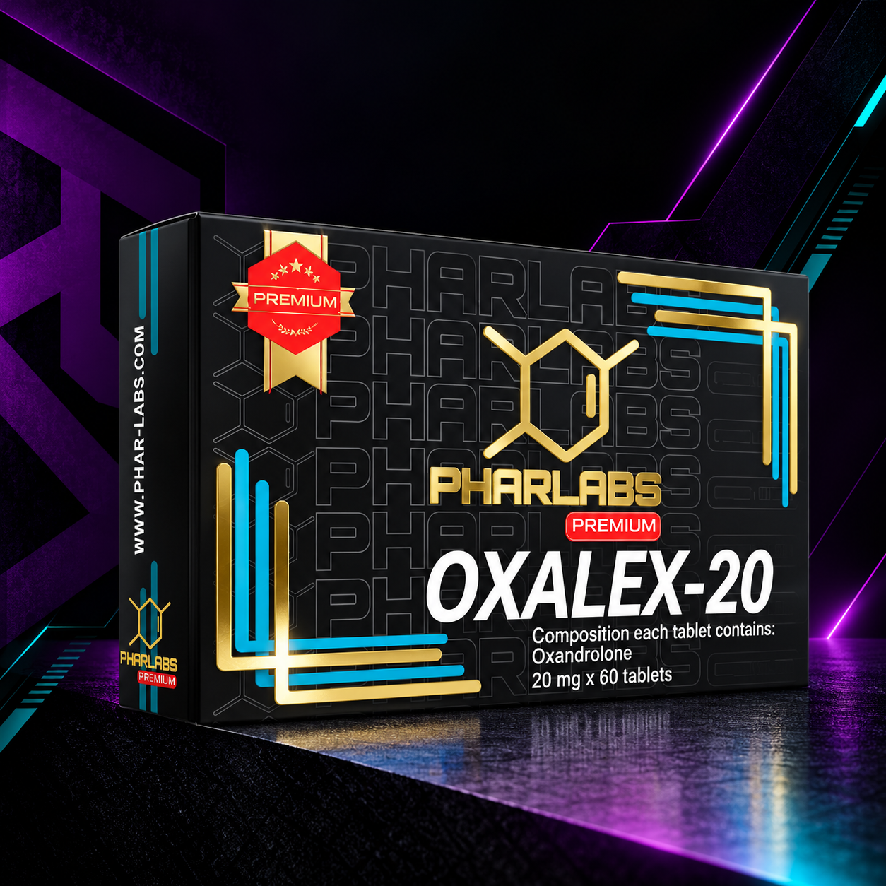 Oxalex 20 mg (Oxandrolona / Anavar / Oxandrolone) – 60 Tabletas – Phar Labs Premium