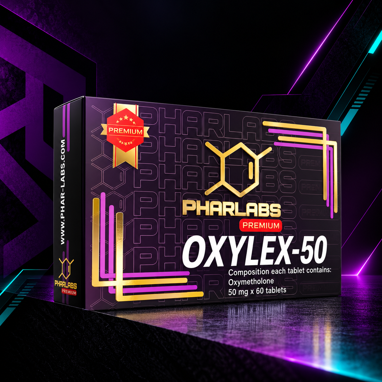 Oxylex 50 mg (Oximetolona / Anadrol / Oxymetholone / Oxi) – Phar Labs Premium