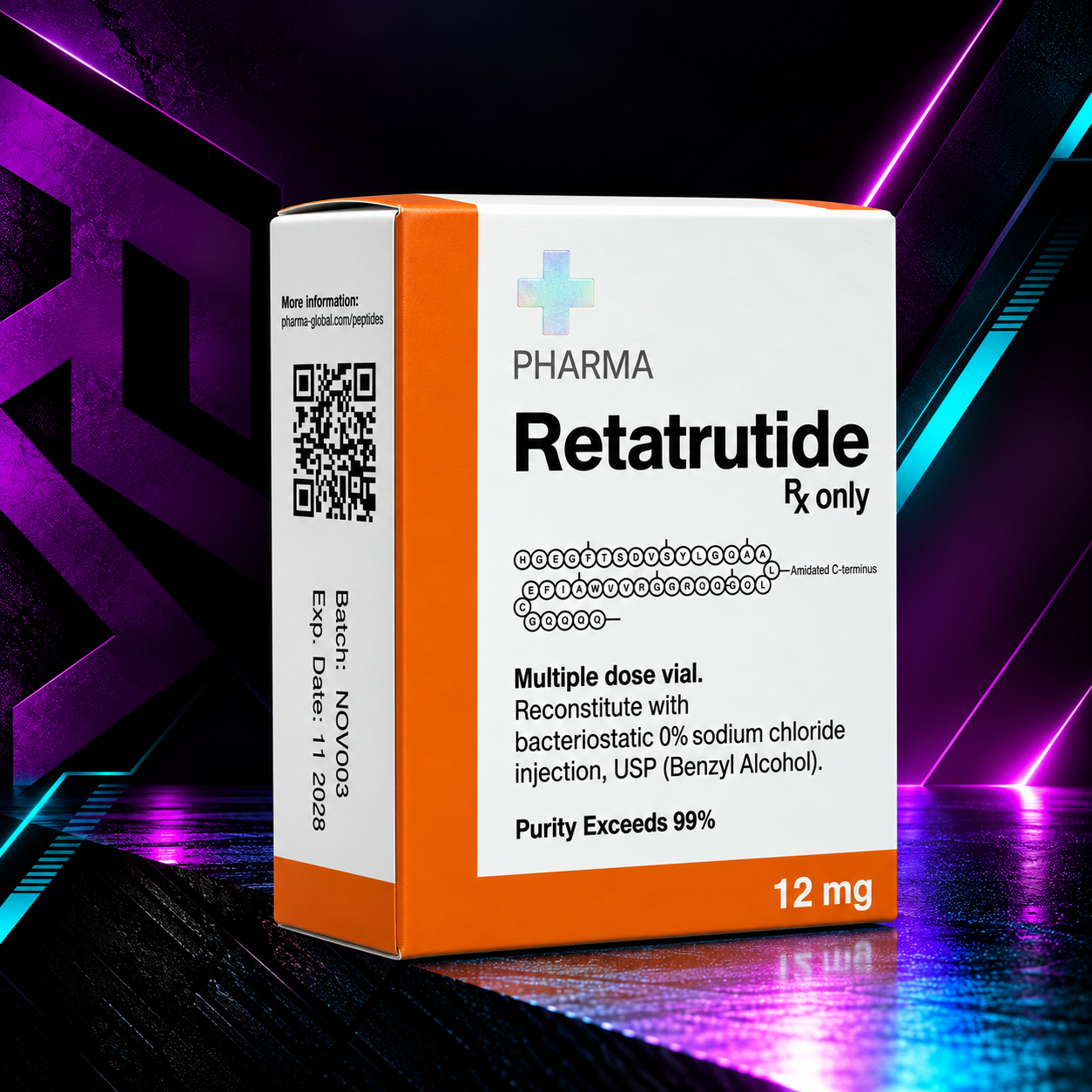 Péptido Retatrutide 12mg +PHARMA - Agonista Triple Acción (GIP / GLP-1 / Glucagón) Configuración Yoast SEO
