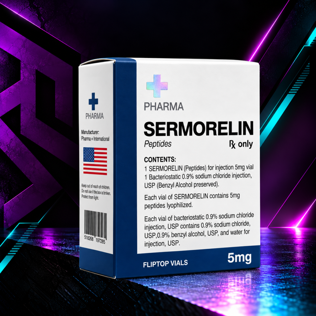 Péptido Sermorelin 5mg +PHARMA - Estimulador Natural de Hormona del Crecimiento (GH)