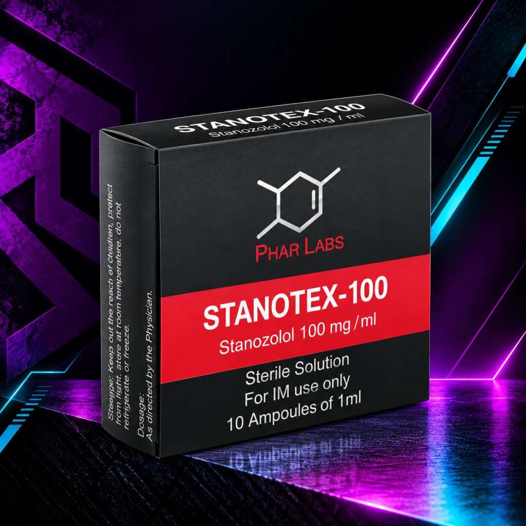 Stanotex 100 mg/mL (Stanozolol Inyectable / Winstrol Depot / Stan) – Frasco 10 mL – Phar Labs Silver