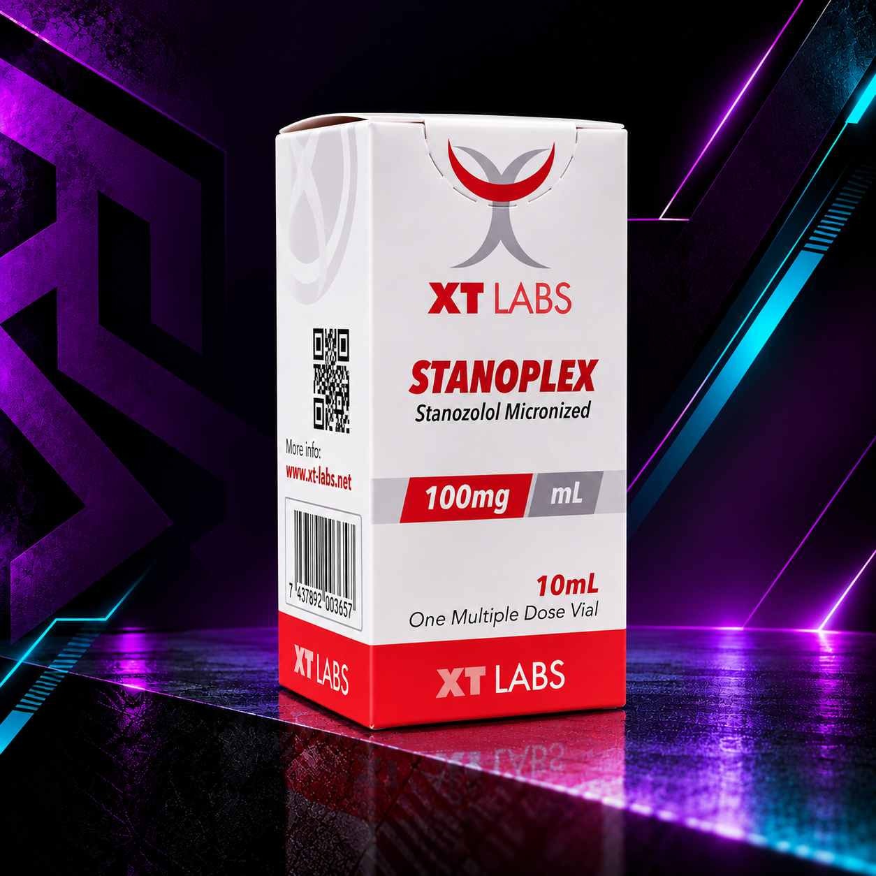 Stanoplex 100 mg/mL (Stanozolol Inyectable / Winstrol Micronizado / Suspension / Winstrol Depot) – Frasco 10 mL – XT Labs