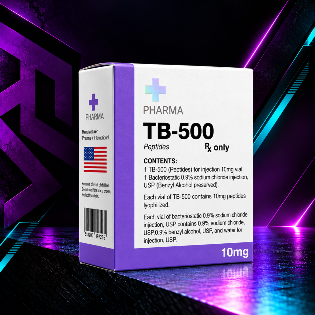 TB500 10 mg / 2 mL (TB-500 / Timosina Beta-4 / Thymosin Beta-4 / Péptido Regenerativo y Angiogénesis) – Kit Vial Liofilizado con Diluyente – Pharma Plus
