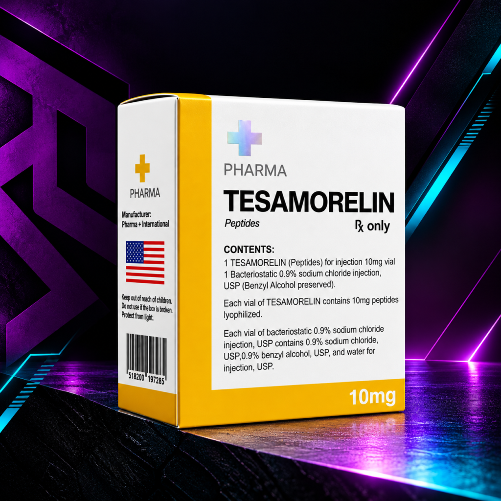 Tesamorelin 10 mg / 2 mL (Tesamorelina / Secretagogo Análogo GHRH / Reducción de Grasa Visceral) – Kit Vial Liofilizado con Diluyente – Pharma Plus
