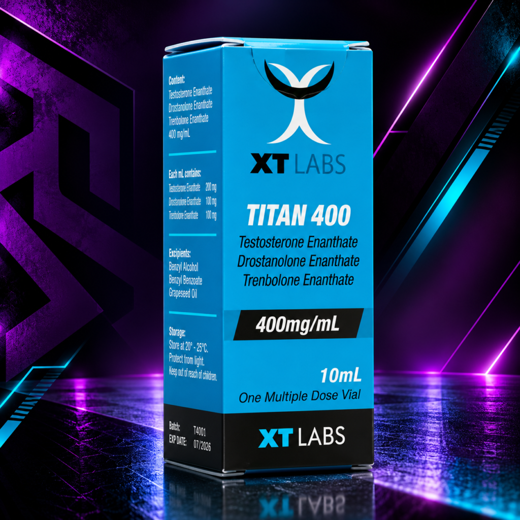 Titan 400 mg/mL (Mass Blend / Mezcla de Alta Concentración para Volumen Extremo y Fuerza) – Frasco 10 mL – XT Labs