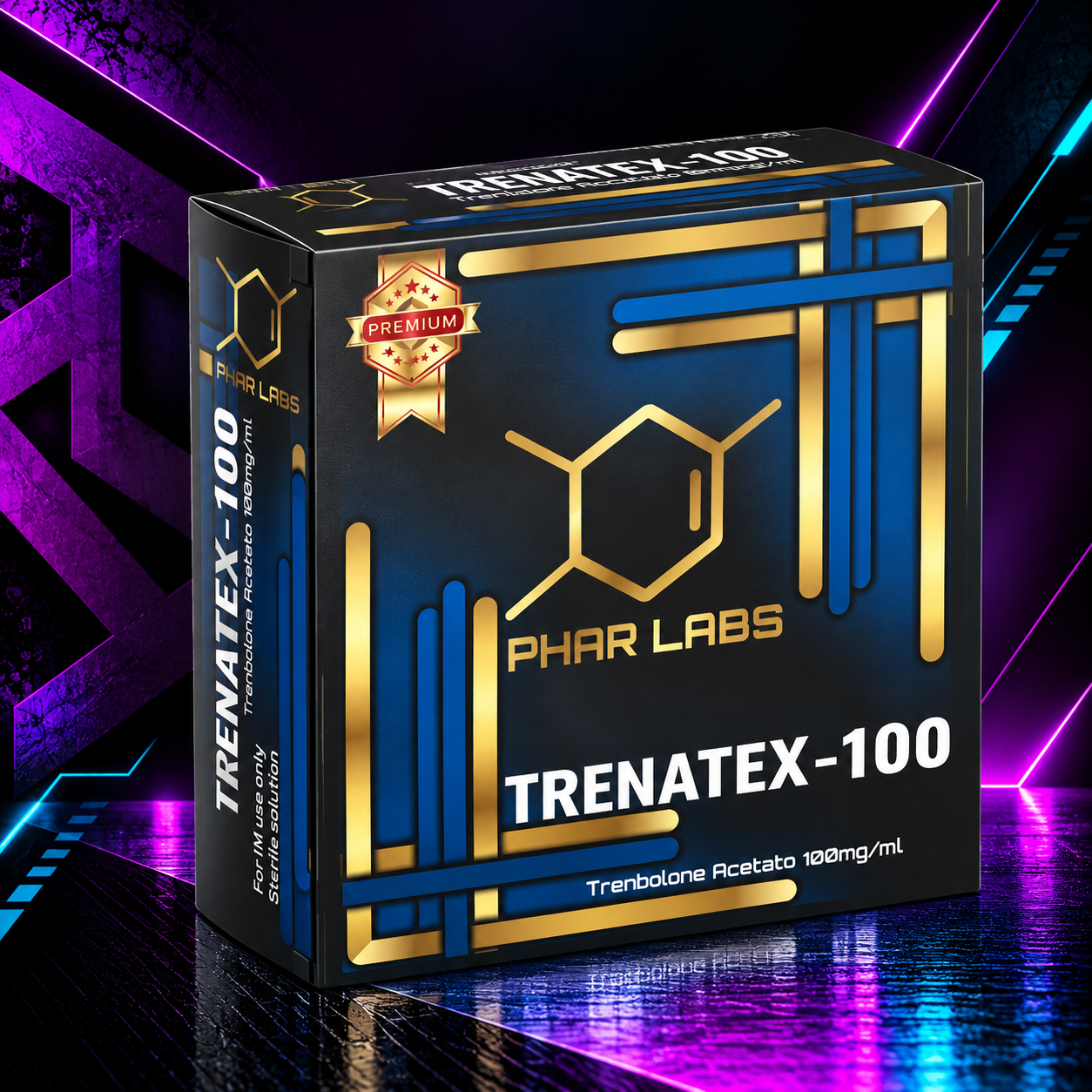 Trenatex 100 mg/mL (Acetato de Trembolona / Tren Acetate / Trenbolone Acetate) – Frasco 10 mL – Phar Labs Premium
