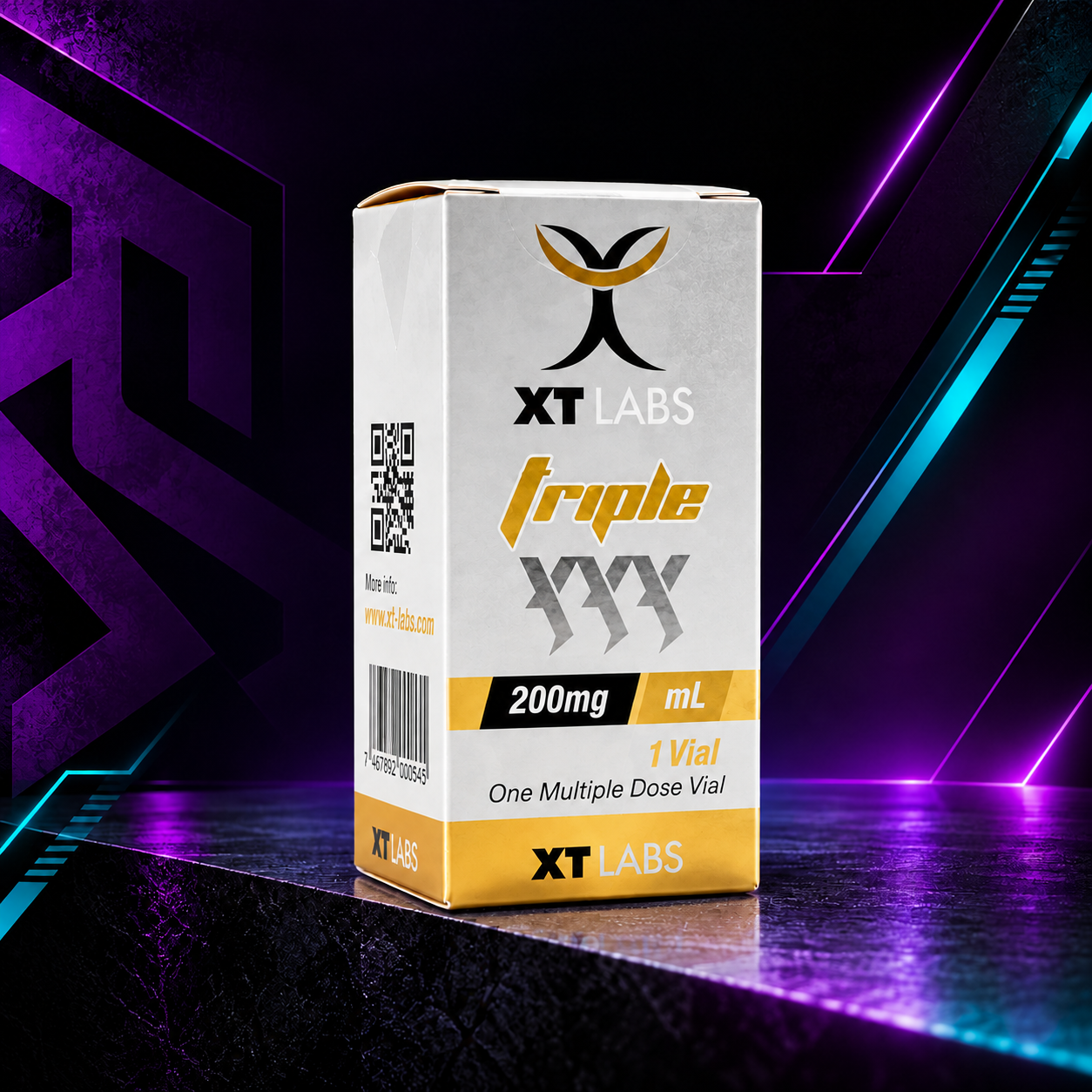 Triple XXX 150 mg/mL (Tri-Trembolona / Tri-Tren / Acetato + Hexahidrobencilcarbonato + Enantato de Trembolona) – Frasco 10 mL – XT Labs