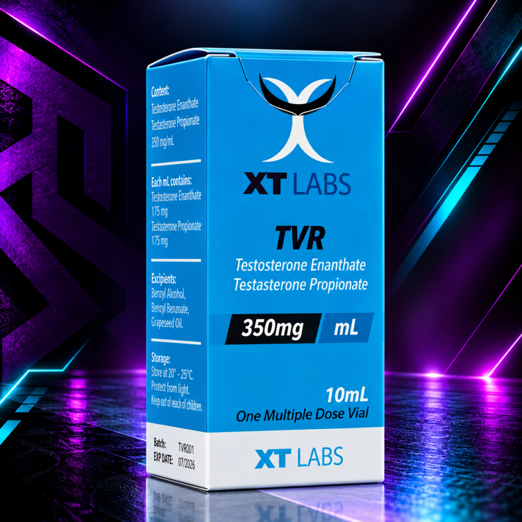 TVR 350 mg/mL (Power & Mass Blend / Mezcla de Testosterona, Trembolona y Masteron) – Frasco 10 mL – XT Labs
